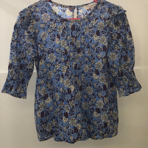 LOFT Tops - Loft brand Ladies Petite Floral Blouse